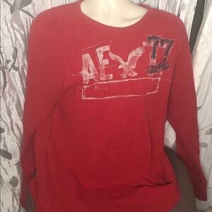 4/$35 American Eagle Long Sleeve Shirt Large Red